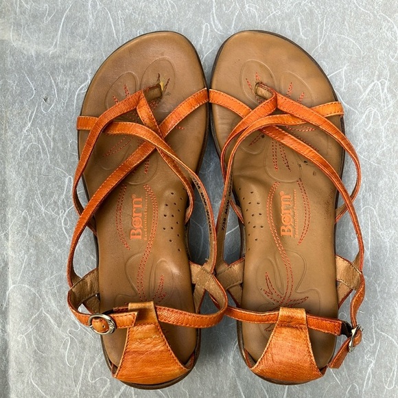 Women’s size 7 eur 38 Born Women's Orange Strappy Sandals - Picture 4 of 16